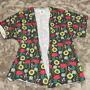 Tees2urdoor Floral Pattern Cardigan